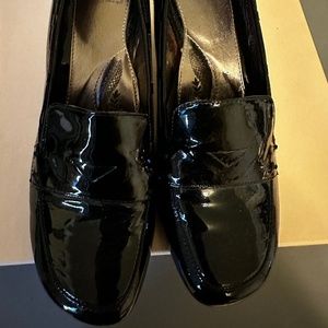 Black Patent Sofft Loafers - Size 8